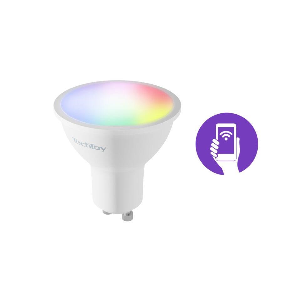 BAZAR - TechToy Smart Bulb RGB 4,5W GU10 - poškozený obal (komplet)1 