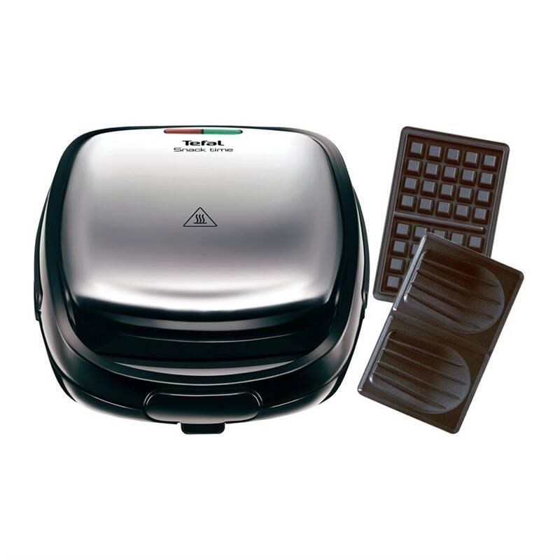 Tefal Snack Time SW341D12 toustovač,  2v1,  700 W,  vyměnitelné plotny,  bezpečnostní západka0 