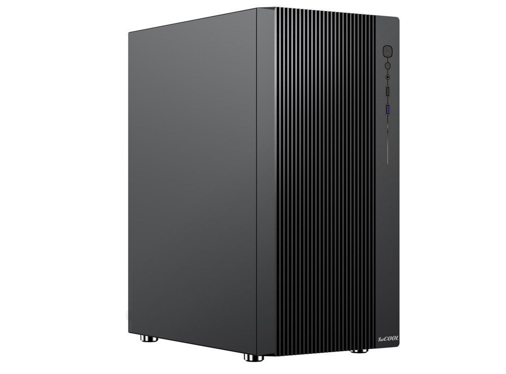 1stCOOL skříň GAMER 4,  Mid tower,  AU,  USB 3.0,  USB-C,  2x120mm,  bez zdroje,  černá0 