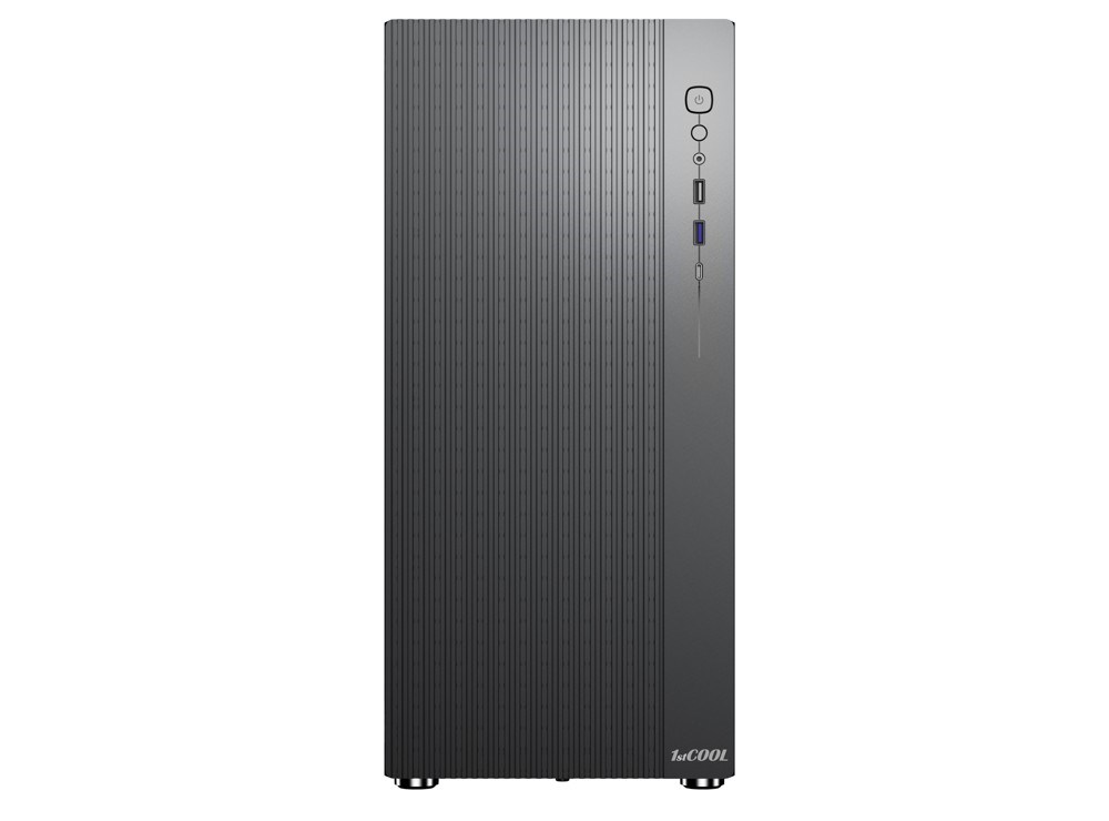 1stCOOL skříň GAMER 4,  Mid tower,  AU,  USB 3.0,  USB-C,  2x120mm,  bez zdroje,  černá4 