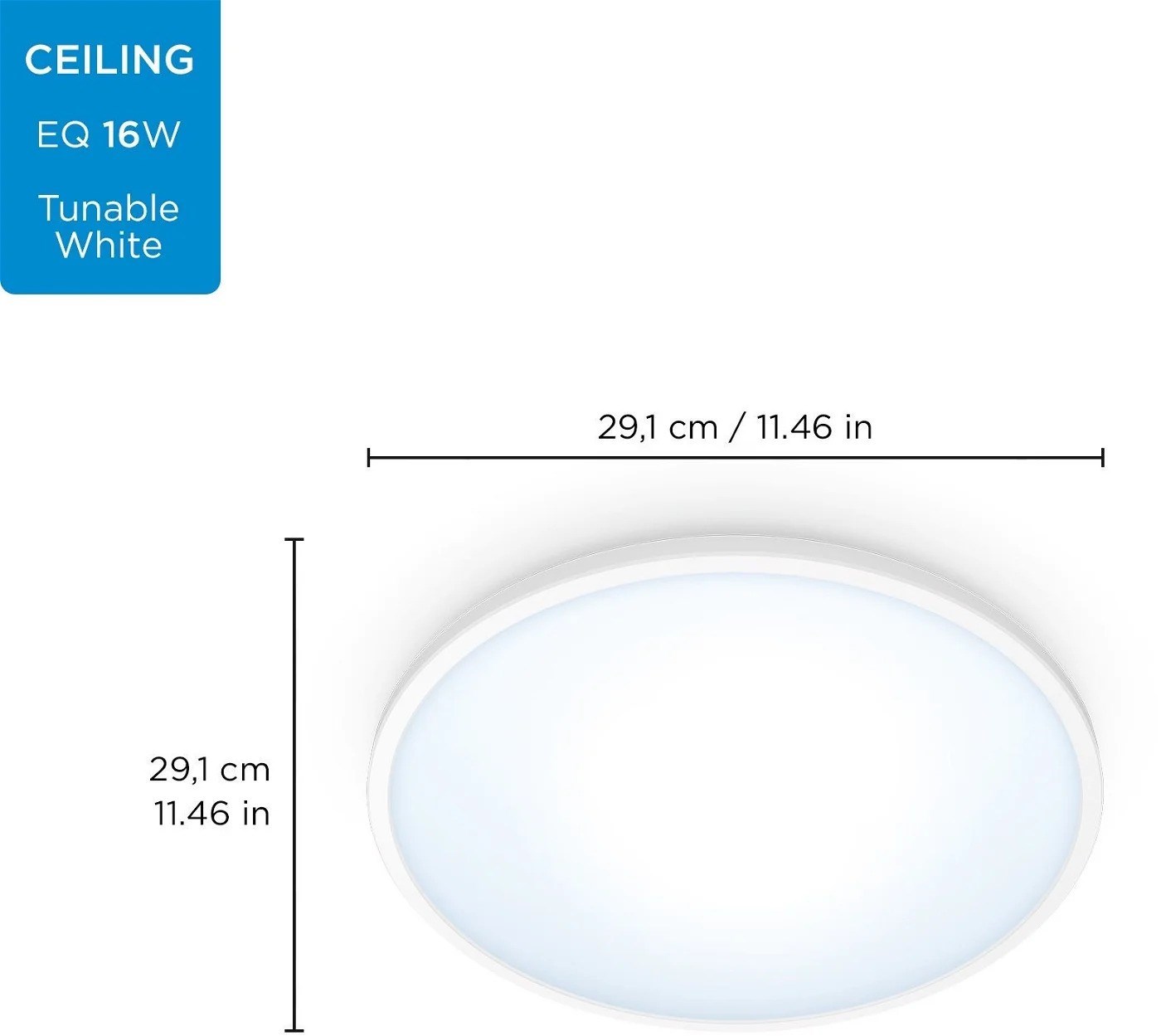 PHILIPS WiZ SuperSlim Stmívatelné  stropní svítidlo 16W - bílá3 
