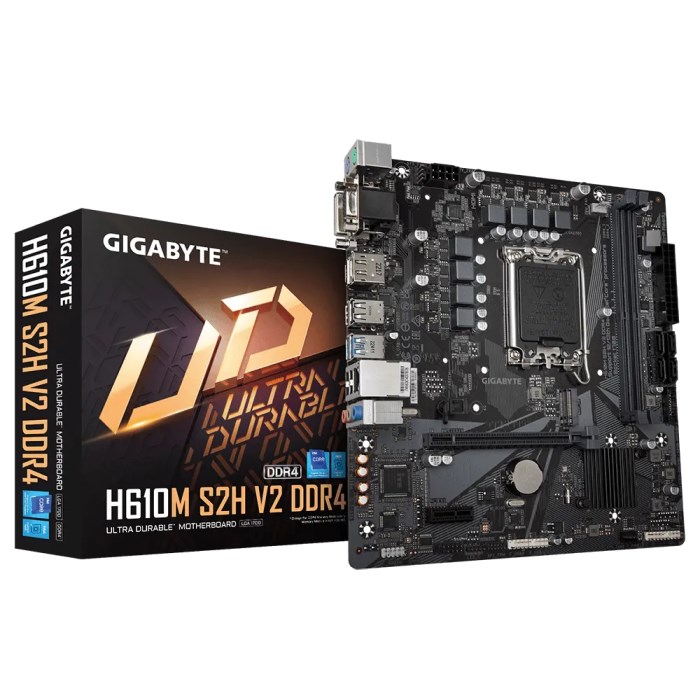 BAZAR - GIGABYTE MB Sc LGA1700 H610M S2H V2 DDR4, Intel H610, 2xDDR4, 1xDP, 1xHDMI, 1xDVI, 1xVGA, mATX - Po opravě (Náhr0 