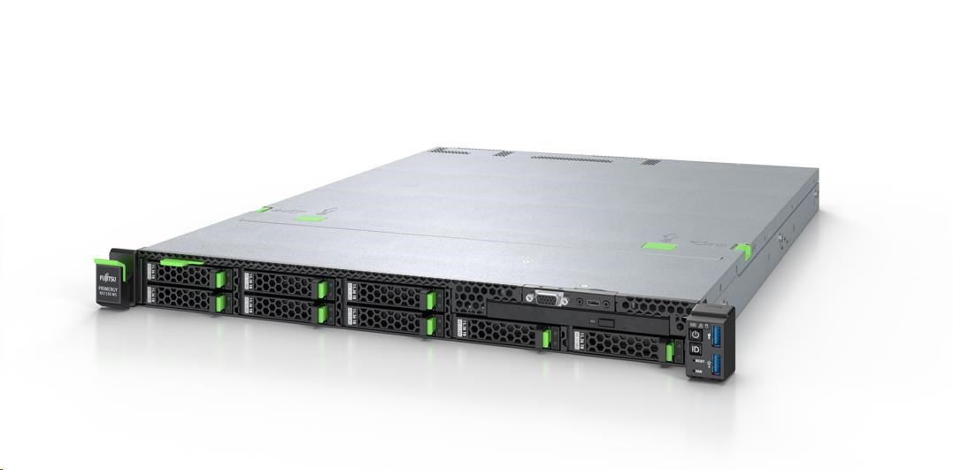 FUJITSU SRV PROMO RX1330M5 PRIMERGY Xeon E-2388G 8C/ 16T 3.2GHz 2x32GB(2Rx8) 2x1.92TB SSD, 4xBAY2.5 RP1-T-500W RACK IRMC1 