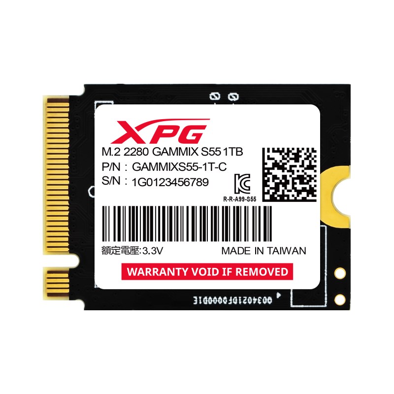 ADATA SSD 1TB XPG GAMMIX S55,  PCIe Gen4x4,  M.2 2230,  (R:5000/  W:3700MB/ s)0 