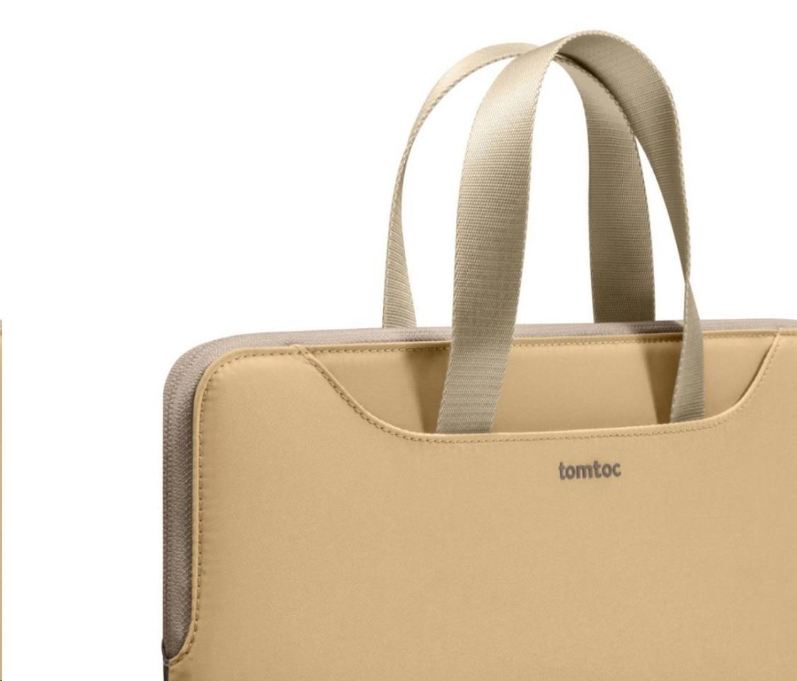 tomtoc Light-A21 Dual-color Slim Laptop Handbag,  13, 5 Inch - Cookie5 