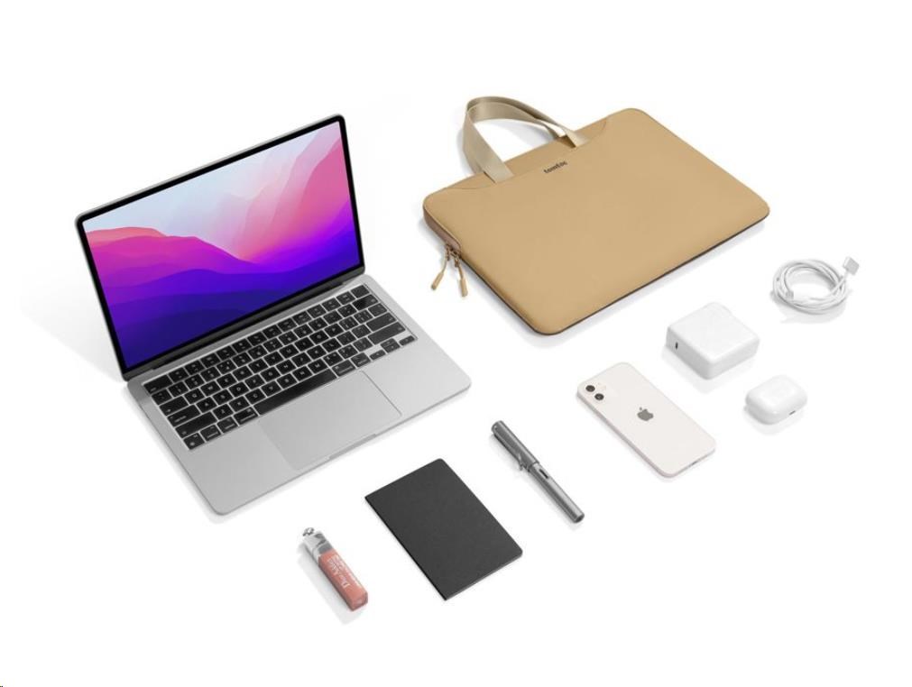 tomtoc Light-A21 Dual-color Slim Laptop Handbag,  13, 5 Inch - Cookie6 