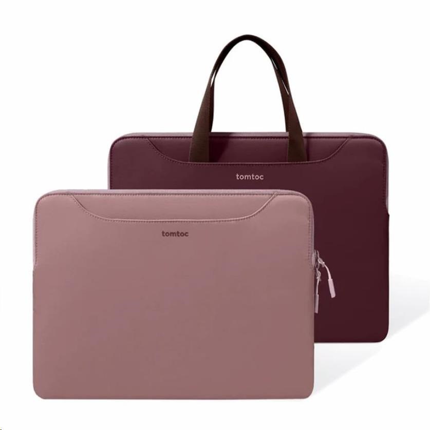 tomtoc Light-A21 Dual-color Slim Laptop Handbag,  13, 5 Inch - Raspberry0 