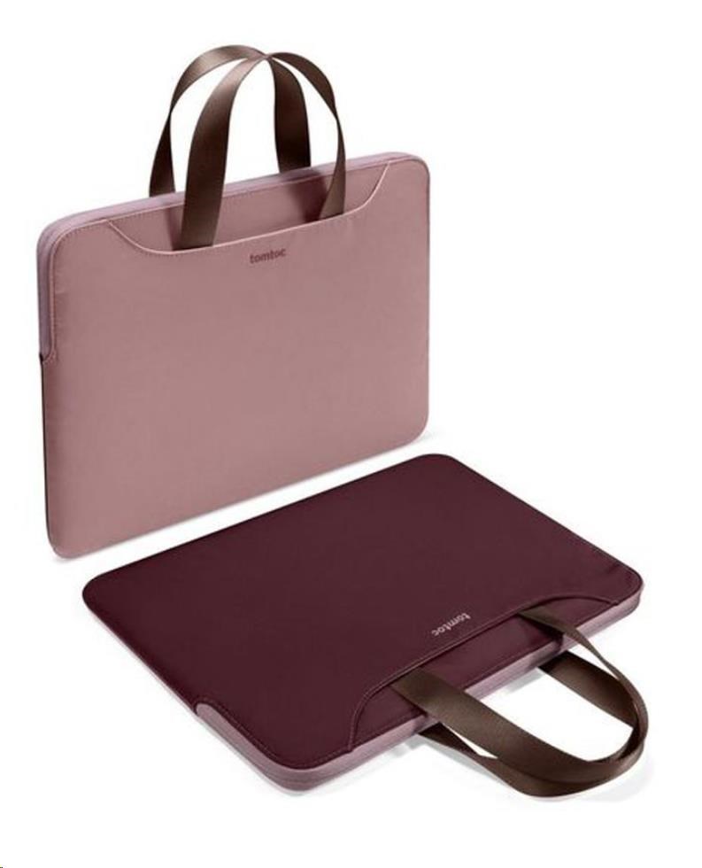tomtoc Light-A21 Dual-color Slim Laptop Handbag,  13, 5 Inch - Raspberry2 