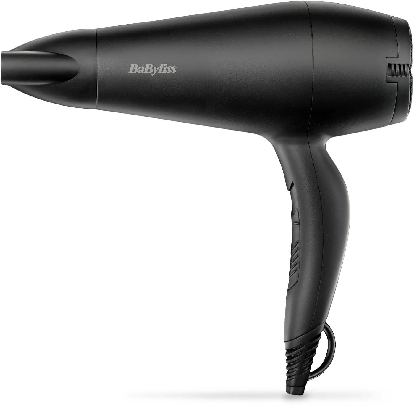 BaByliss D215DE fén na vlasy,  2200 W,  2 teploty a rychlosti,  s koncentrátorem,  černá1 