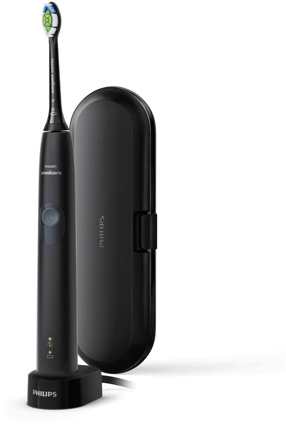 Philips Sonicare 4300 HX6800/ 87 elektrický zubní kartáček,  sonický,  1 režim,  2 intenzity,  cestovní pouzdro,  černá0 