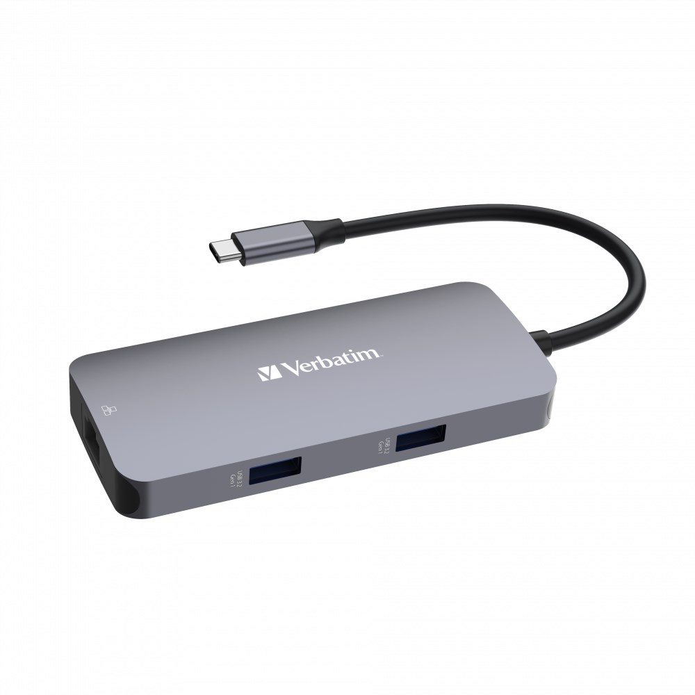 VERBATIM Hub USB-C Pro Multiport 5 Port,  2x USB 3.2,  1x USB-C,  HDMI,  RJ45,  šedá0 