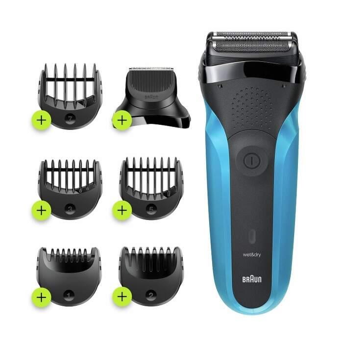 Braun Series 3 310BT holící strojek a zastřihovač vousů,  mokré a suché holení,  omyvatelný,  černá /  modrá1 