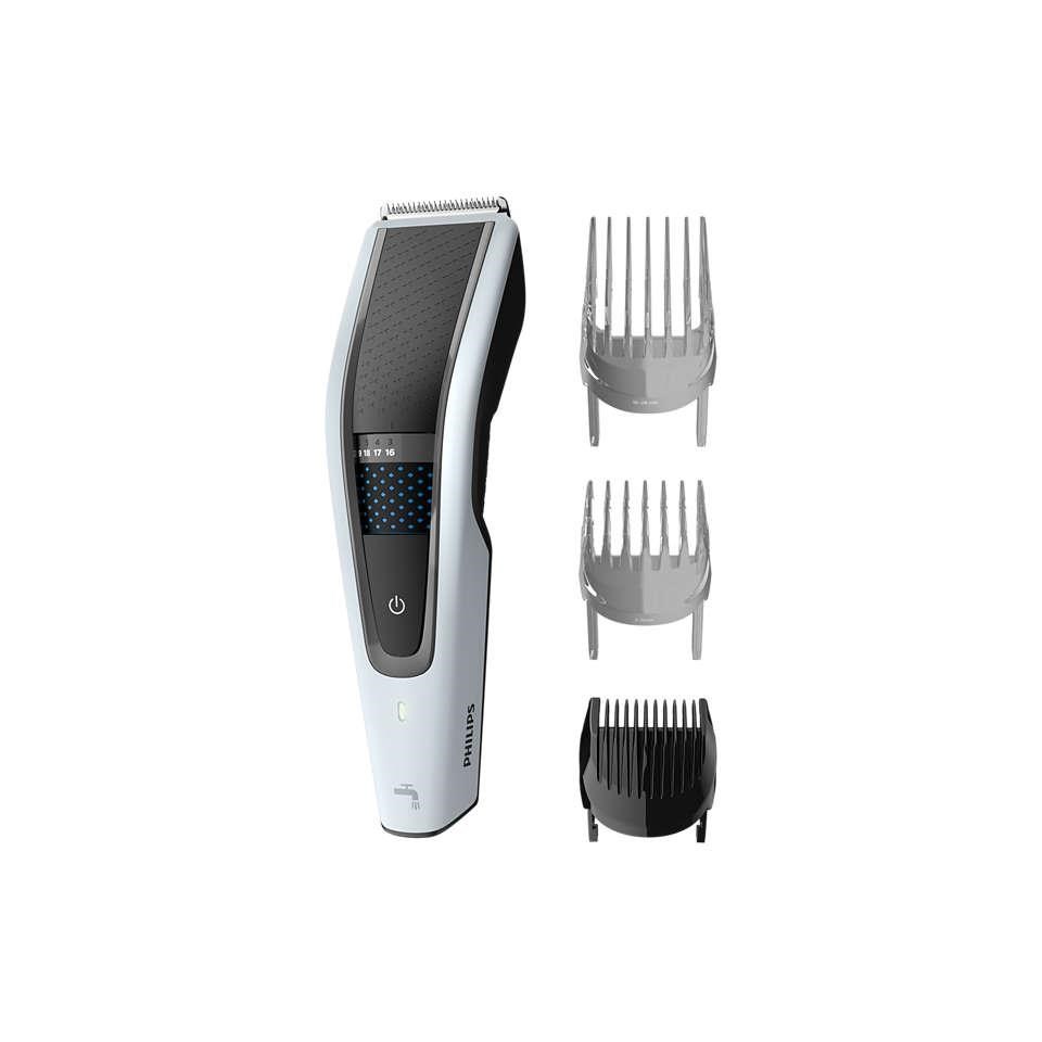 Philips Series 5000 HC5610/ 15 zastřihovač vlasů,  vodotěsný,  samoostřicí ocelové břity,  bílá /  černá0 