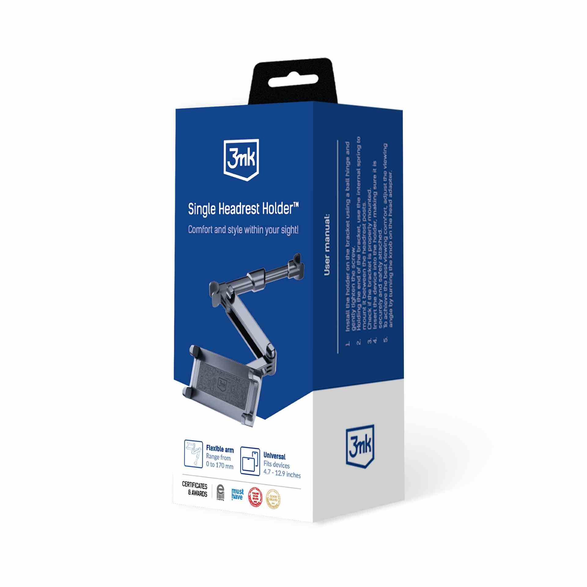 3mk držák na opěrku hlavy - Single Headrest Holder1 
