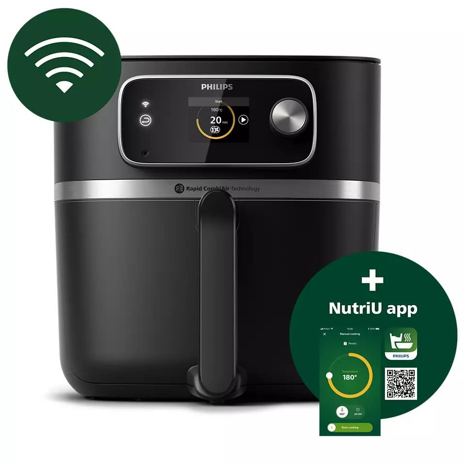 Philips 7000 Series Airfryer Combi XXL Connected HD9880/90 horkovzdušná fritéza, 2200 W, Wi-Fi, automatické programy2 