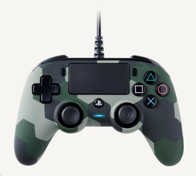 Nacon Wired Compact Controller - ovladač pro PlayStation 4 - camo green0 