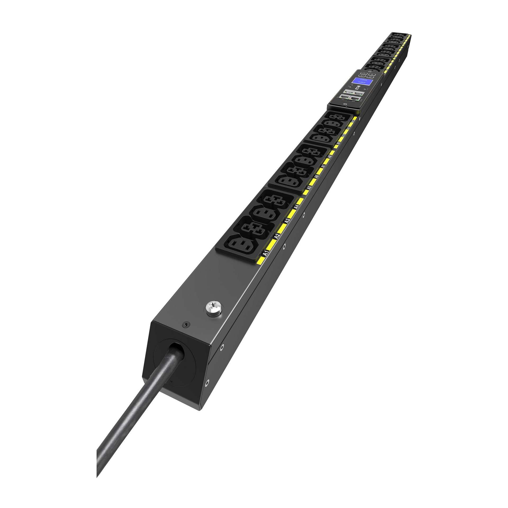 Eaton G4 spínané Rack PDU,  0U,  22.5U,  vstup C20,  3m kabel,  1f,  3.7kW,  16A,  200-240V,  24 zásuvek (12)C13,  (12)C391 