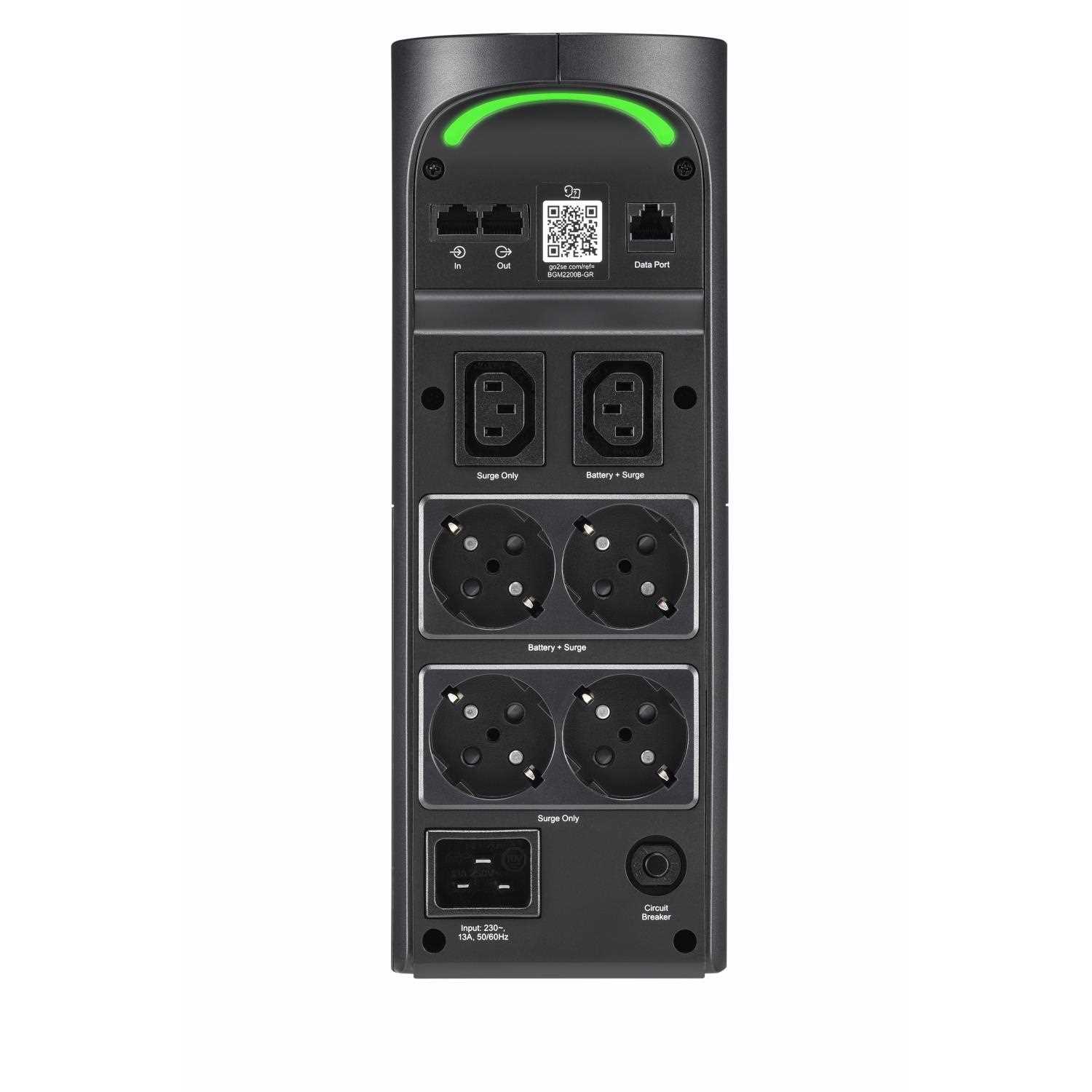 APC Back UPS Pro Gaming 2200VA,  6 Outlets,  AVR,  LCD Interface (1320W),  4x Schuko,  2x IEC C13,  černá (Midnight)2 