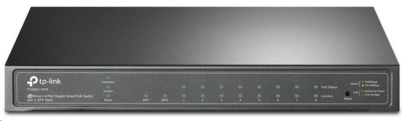 TP-Link OMADA JetStream switch SG2210P (8xGbE,  2xSFP,  8x PoE+,  61W,  fanless)0 