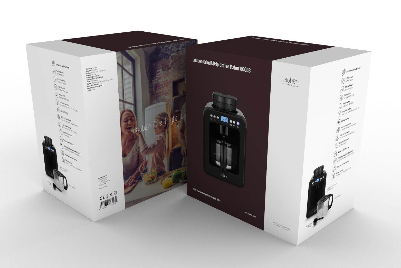 Lauben Grind&Drip Coffee Maker 600BB6 