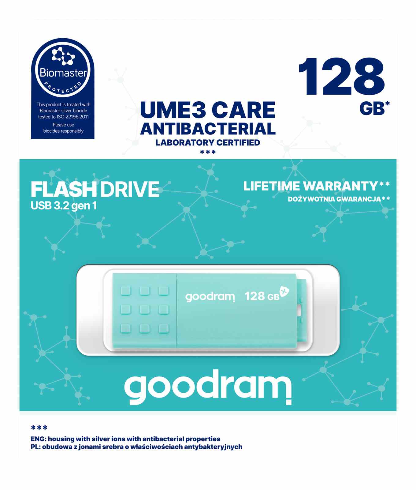 GOODRAM Flash Disk 2x128GB UME3,  USB 3.2 CARE2 