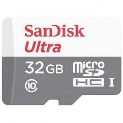 SanDisk MicroSDHC karta 32GB Ultra (R:100/ W:100 MB/ s,  UHS-I,  C10) + adaptér0 