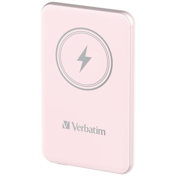 VERBATIM Powerbanka Charge "n" Go, Magnetická, 5000 mAh, USB-C, Růžová1 