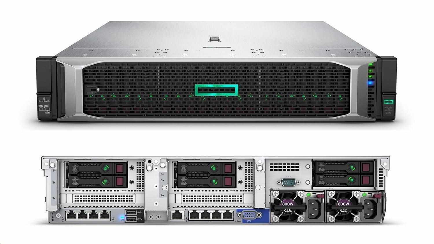 HPE PL DL380g10 4210R (2.4G/ 10C) 1x32G MR416i-p/ 4G 8SFFBC 1x800Wtit 4x1GFLR P56961R-421 RENEW13 