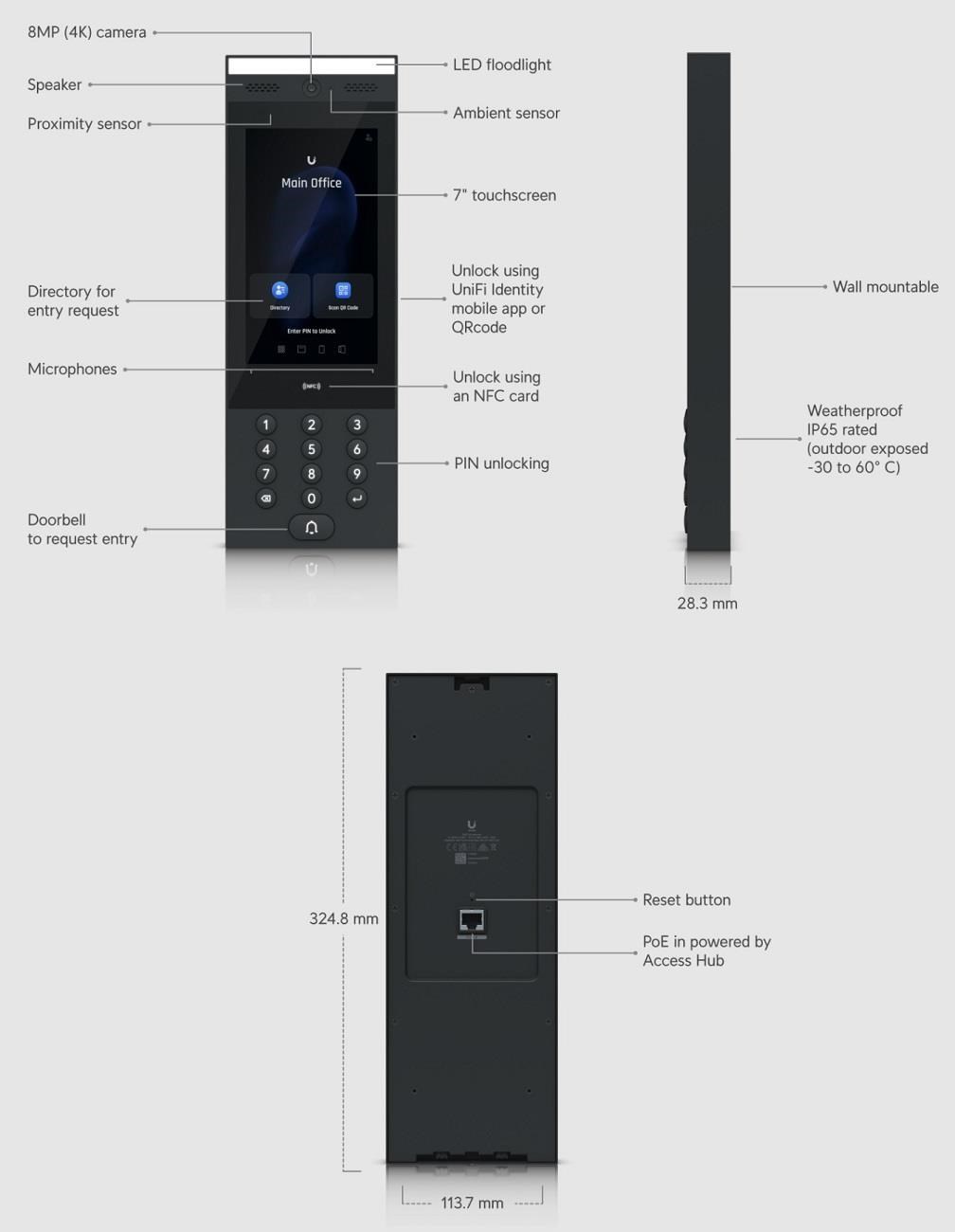 UBNT UA-Intercom, dveřní interkom s klávesnicí6 