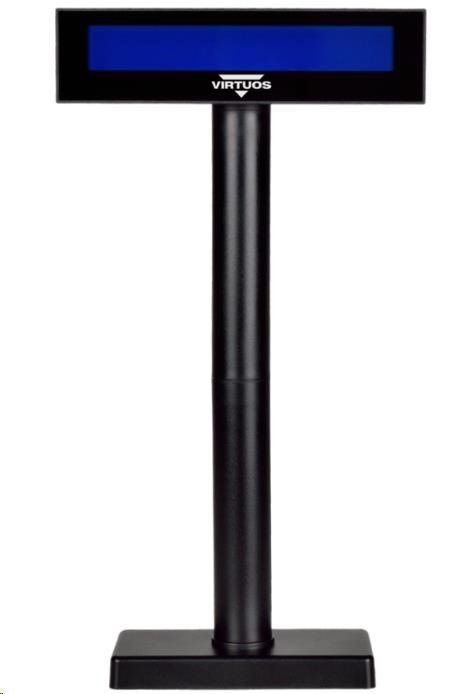 Virtuos LCD zákaznický displej Virtuos FL-2026MB 2x20,  USB,  černý0 