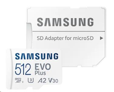 Karta Samsung micro SDXC 512 GB EVO Plus + SD adaptér2 