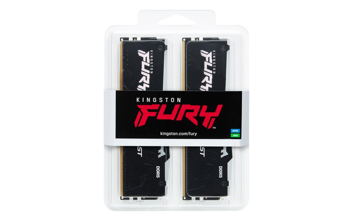 KINGSTON DIMM DDR5 64GB (Kit of 2) 6000MT/s CL30 Non-ECC FURY Beast RGB EXPO, Černá2 