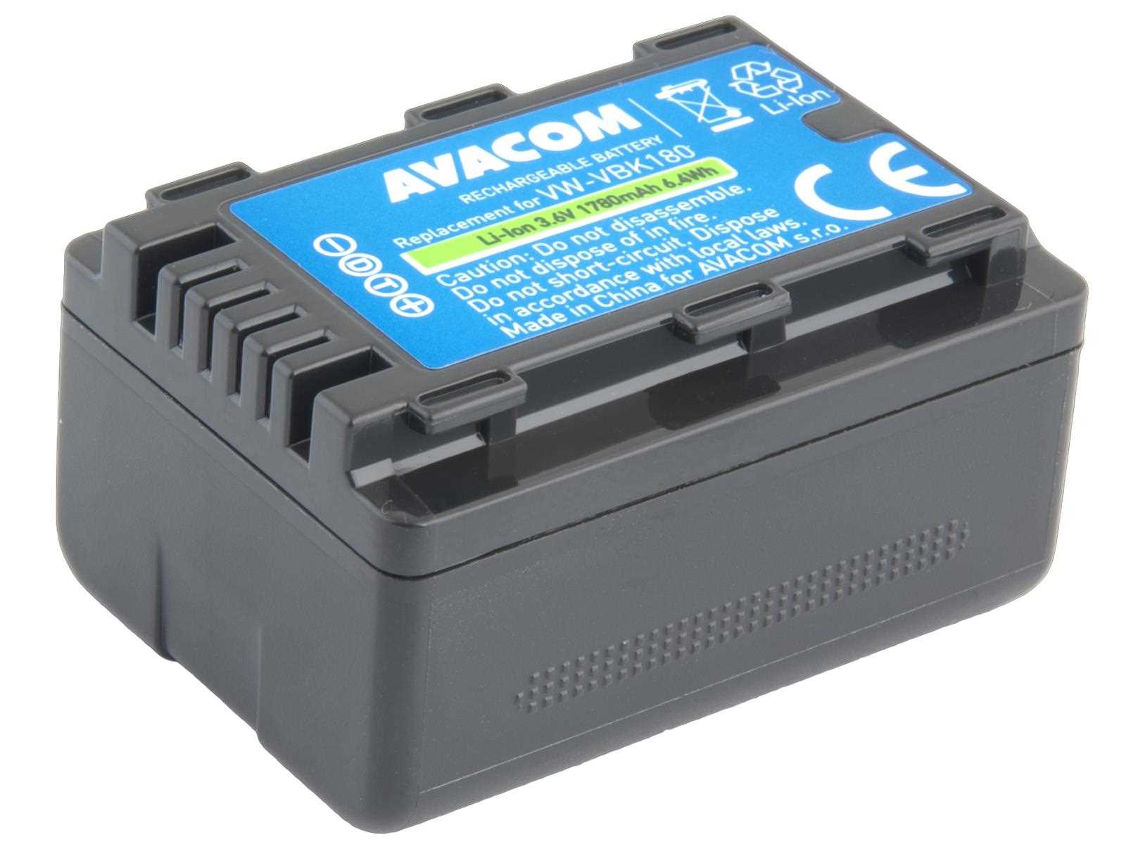 AVACOM náhradní baterie Panasonic VW-VBK180E-K Li-Ion 3.6V 1780mAh 6.4Wh0 