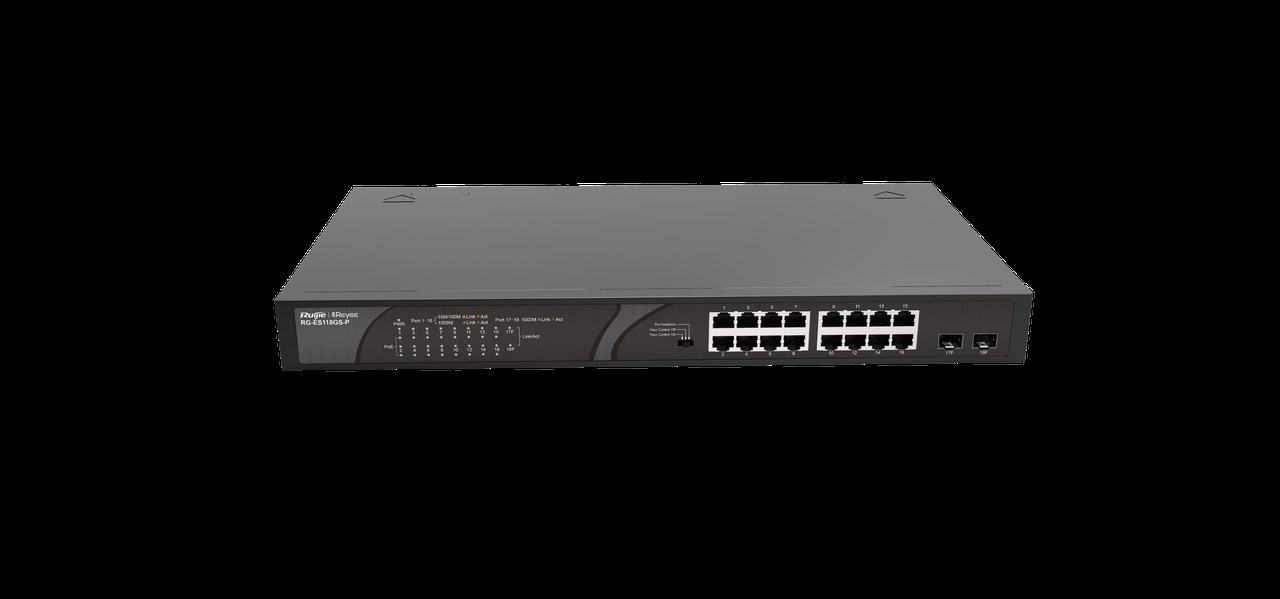 Reyee RG-ES118GS-P, 18-port 10/100/1000Mbps Unmanaged PoE Switch0 
