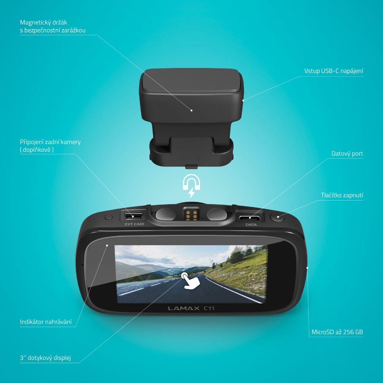 LAMAX C11 GPS 4K kamera do auta2 