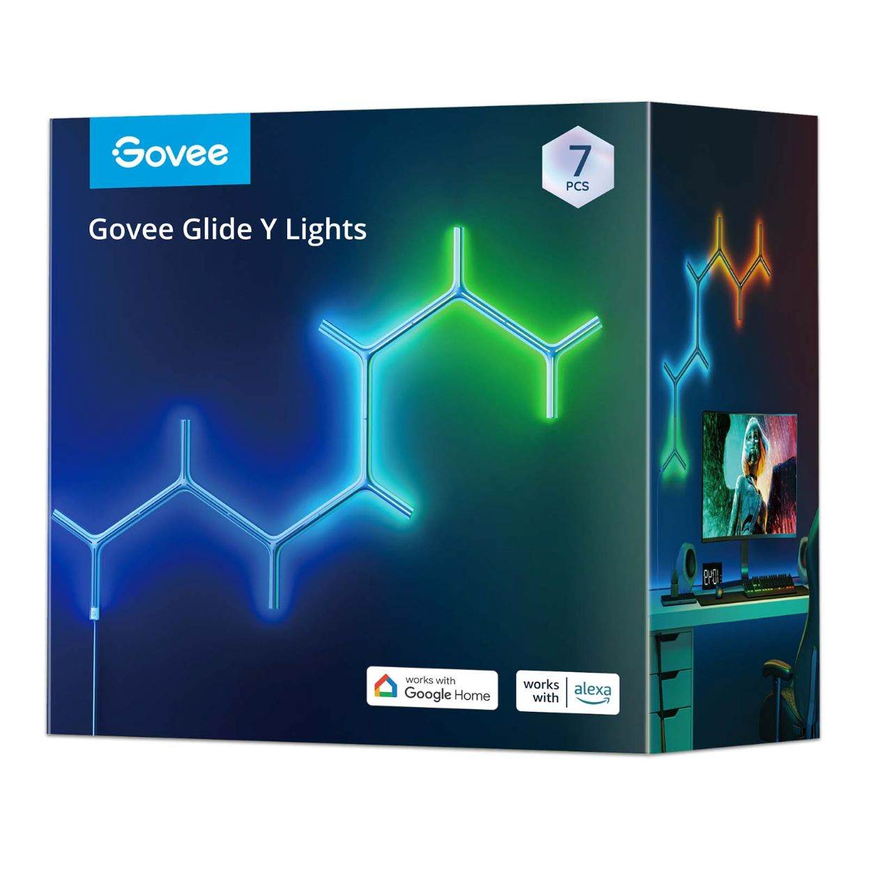 Govee LED RGBIC Y Shape Light Panel - 7ks4 