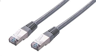 C-TECH kabel patchcord Cat5e,  FTP,  šedý,  1m0 