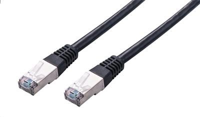 C-TECH kabel patchcord Cat5e,  FTP,  černý,  2m0 