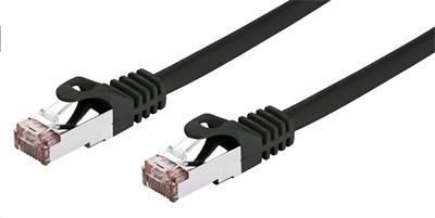 C-TECH kabel patchcord Cat6,  FTP,  černý,  0, 25m0 