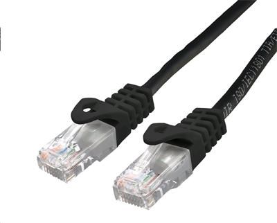 C-TECH kabel patchcord Cat6,  UTP,  černý,  0, 5m0 