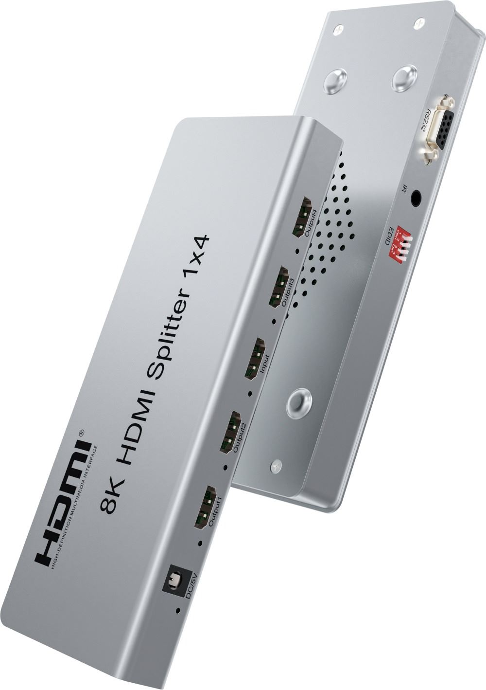 PremiumCord HDMI 2.1 splitter 1-4 porty,  8K@60Hz,  4K@120Hz,  1080p,  HDR2 
