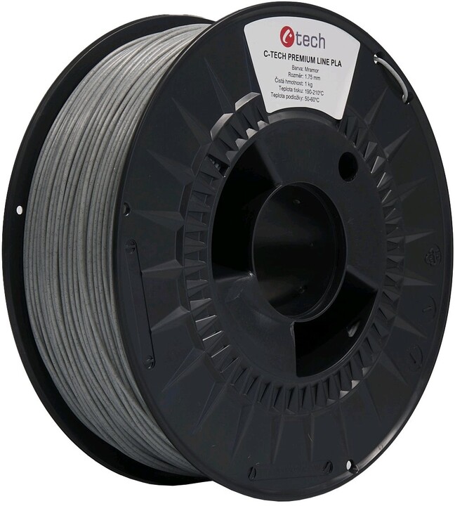 C-TECH Tisková struna (filament) PREMIUM LINE,  PLA,  mramor,  1, 75mm,  1kg0 