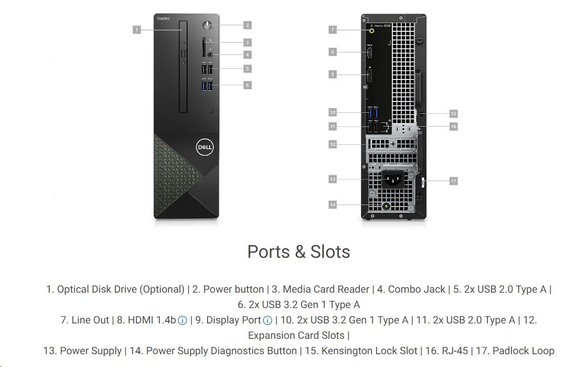 Dell Vostro/ 3030/ SFF/ i3-12100/ 16GB/ 1TB SSD/ UHD 730/ W11P/ 3RNBD4 