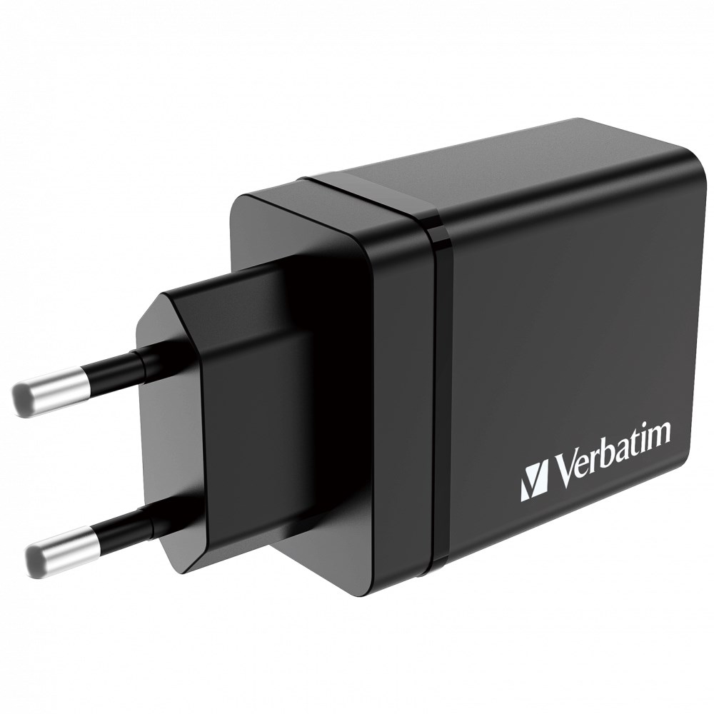 VERBATIM Univerzální adaptér CHR-30EU2,  30W,  1x USB-C,  3x USB černá0 