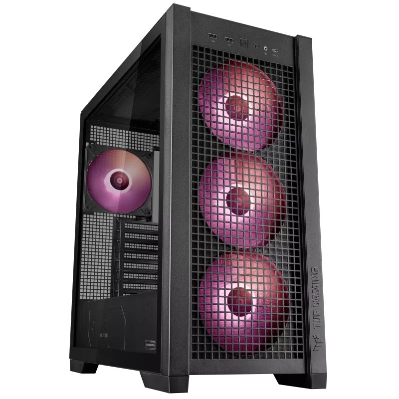 ASUS case TUF GAMING CASE (GT302) TG,  Mid Tower,  4x 140mm ARGB Fan,  černá1 