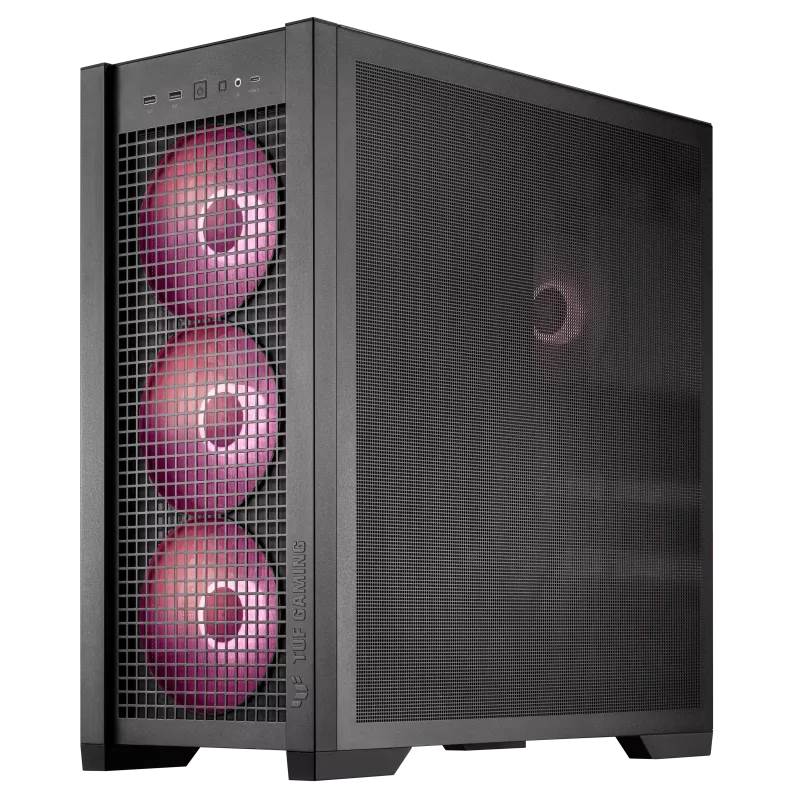 ASUS case TUF GAMING CASE (GT302) TG,  Mid Tower,  4x 140mm ARGB Fan,  černá6 