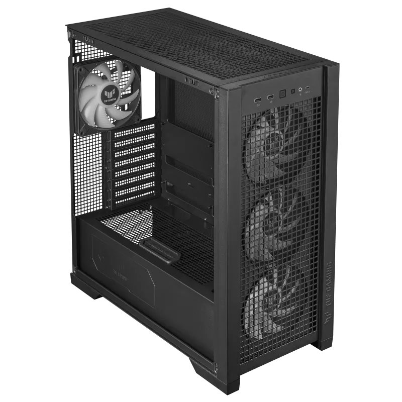 ASUS case TUF GAMING CASE (GT302) TG,  Mid Tower,  4x 140mm ARGB Fan,  černá8 