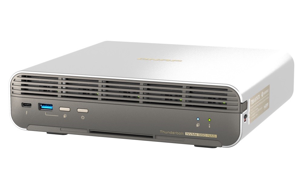 QNAP TBS-h574TX-i3-12G (8core, 12GB RAM, 5x E1.S/ M.2 slot, 1x 2, 5GbE, 1x 10GbE, 2x Thunderbolt 4)4 