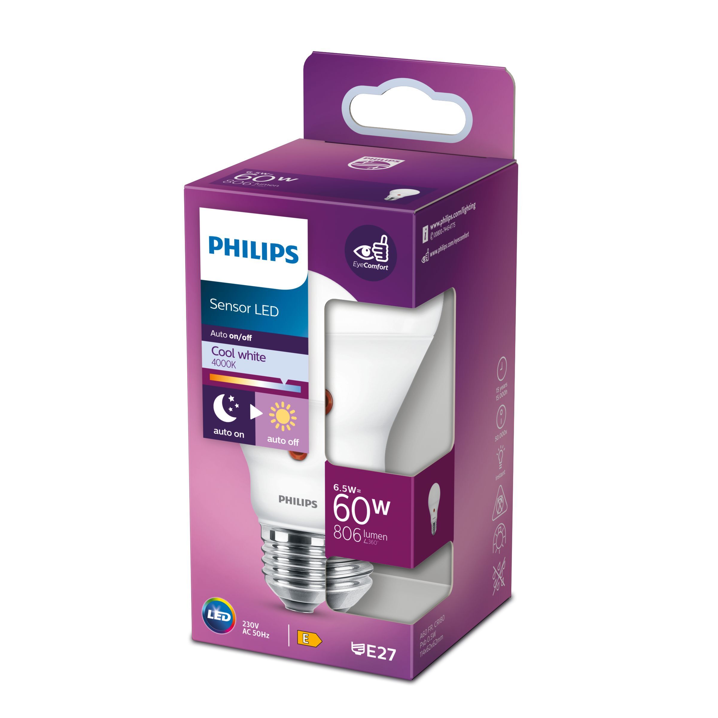 PHILIPS žárovka LED D2D 60W A60 E27 CW FR ND SRT40 