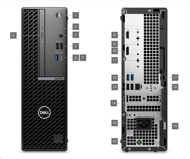 DELL PC OptiPlex 7020 SFF/ 180W/ TPM/ i5 14500/ 8GB/ 512GB SSD/ Integrated/ WLAN/ vPro/ Kb/ Mouse/ W11 Pro/ 3Y PS NBD4 